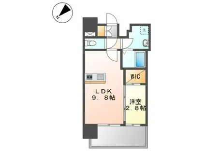 メイクスアート新栄III(1LDK/14階)の間取り写真