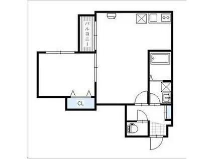 LAPOLA山の手(1LDK/2階)の間取り写真