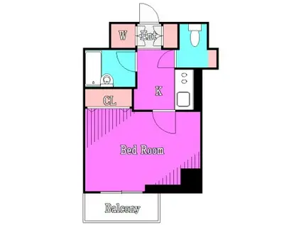 スカイコート板橋区役所前(1K/4階)の間取り写真