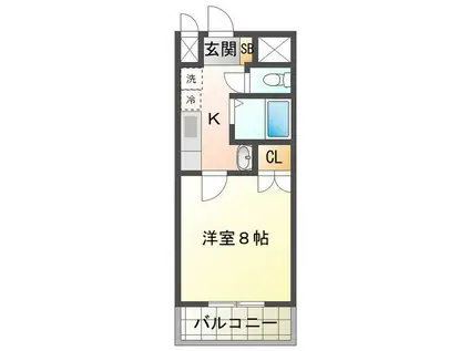 サンアペックス四日市(1K/4階)の間取り写真