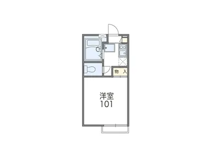 レオパレスグレイスガーデン(1K/2階)の間取り写真