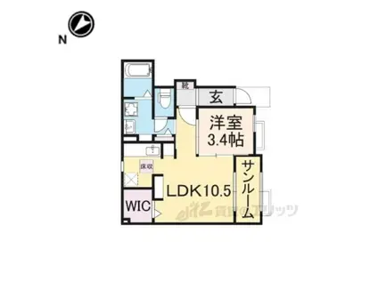 レーベ大和小泉(1LDK/1階)の間取り写真