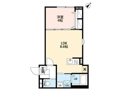 ROBOT HOME 新検見川V(1LDK/2階)の間取り写真