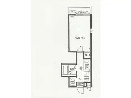 パールハイツタカハシ(1K/2階)の間取り写真