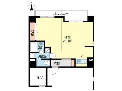 大須APARTMENT(ワンルーム/9階)の間取り写真