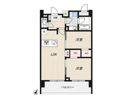 RIDGE豊洲(2LDK/6階)の間取り写真