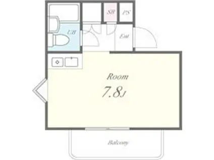 レジデンス自由が丘(ワンルーム/2階)の間取り写真