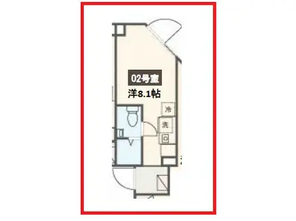 メルディアレジデンス王子(1K/3階)の間取り写真