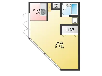 第3宮田ビル(ワンルーム/3階)の間取り写真