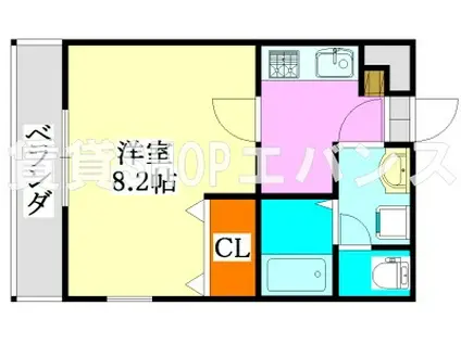 リブリ・ラフィットIII(1K/1階)の間取り写真