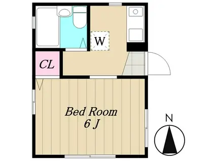 バミール洗足(1K/1階)の間取り写真