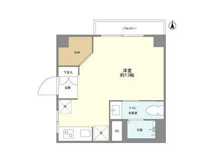 東中野第二コーポ(ワンルーム/3階)の間取り写真