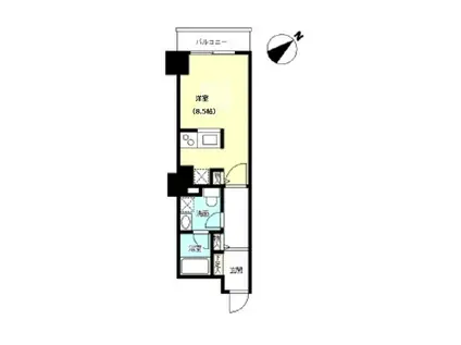 TKフラッツ渋谷(ワンルーム/9階)の間取り写真