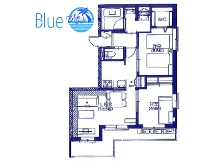 キリッシュパーク(2LDK/2階)の間取り写真