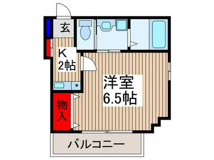 ラビングパレス小手指(1K/3階)の間取り写真