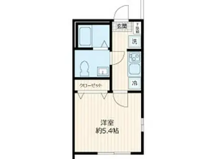 岩井町テラス(1K/3階)の間取り写真