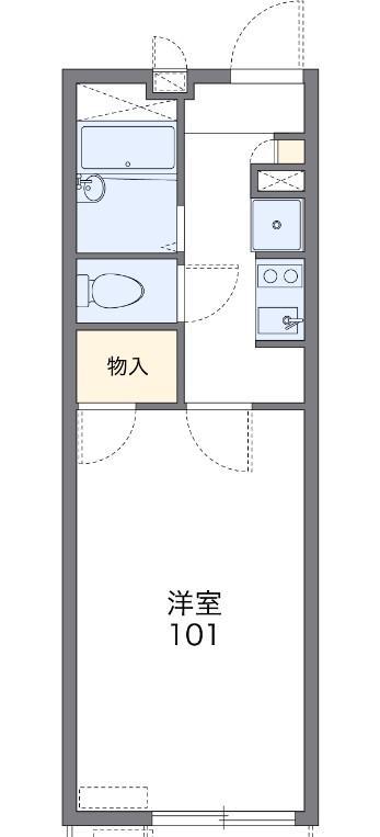 レオパレスNEXT DOOR(1K/1階)の間取り写真