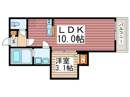 BEST STAGE三郷アネックス(1LDK/2階)の間取り写真