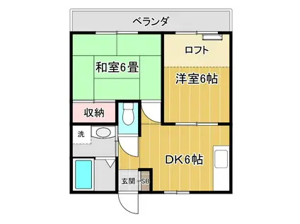 KTOMMY(2DK/2階)の間取り写真