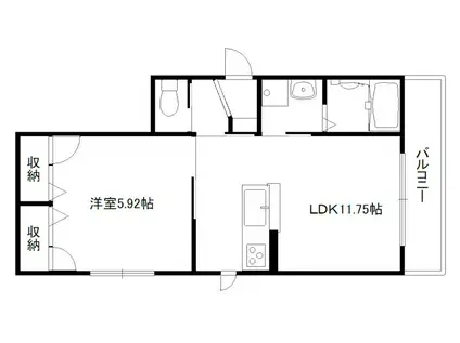 シャーメゾン中書島 (1LDK/2階)の間取り写真