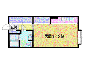 ＪＲ函館本線 銭函駅 徒歩10分 2階建 築21年(1K/2階)の間取り写真