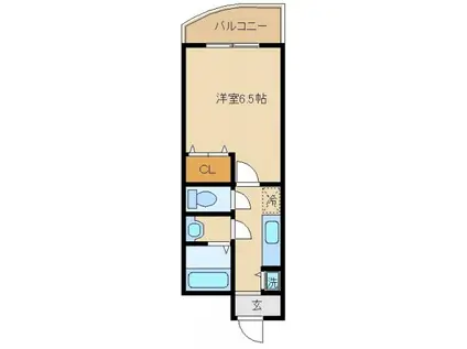 ロンシャン(1K/3階)の間取り写真