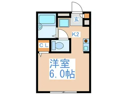 WINGS U(1K/1階)の間取り写真