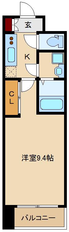 FLAT34新大阪南(1K/7階)の間取り写真