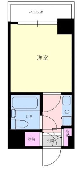 ビューハイム(1K/6階)の間取り写真