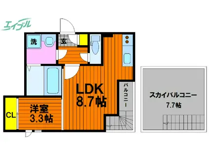 GRANDTIC ARK(1LDK/2階)の間取り写真