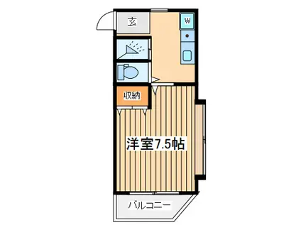 メゾンドA2(1K/2階)の間取り写真