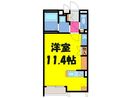 エスペランサ(ワンルーム/2階)の間取り写真