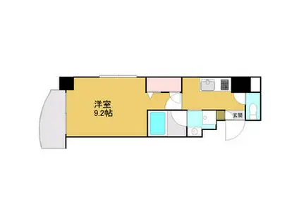 RAFFLE CHIHAYA(1K/6階)の間取り写真