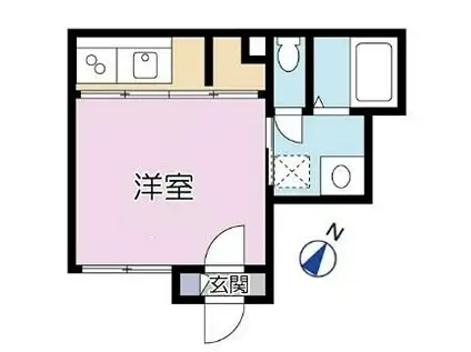 グリーンヒル不動前(ワンルーム/1階)の間取り写真