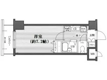 ガラ・ステージ国分寺(1K/4階)の間取り写真