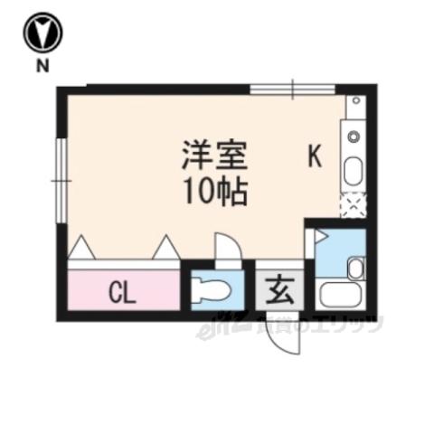 ルーム大森(ワンルーム/3階)の間取り写真