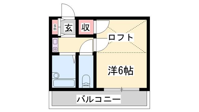 グラーノ・メゾン東姫路駅前(1K/2階)の間取り写真