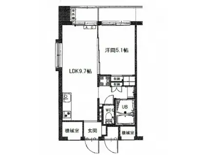 ライオンズステーションプラザ広島(1LDK/4階)の間取り写真