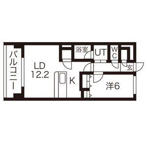 アビタシオンみなみ(1LDK/4階)の間取り写真