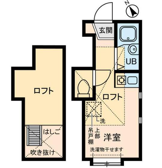 87HOUSE02(ワンルーム/2階)の間取り写真