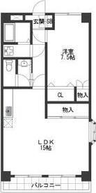 エスポワール(1LDK/4階)の間取り写真