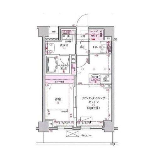 クリオ板橋本町(1LDK/2階)の間取り写真