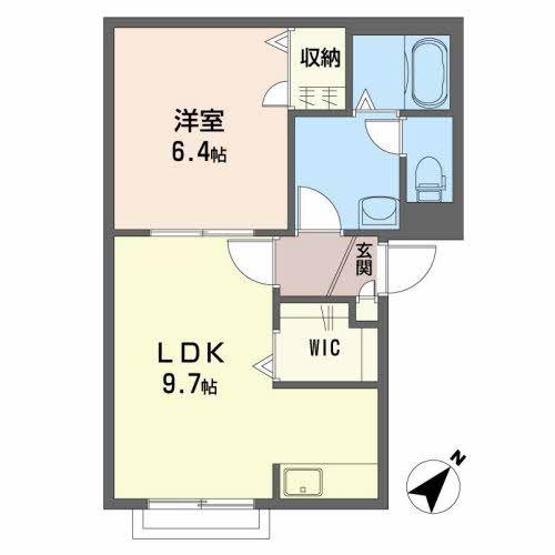 シャーメゾンA(1LDK/2階)の間取り写真