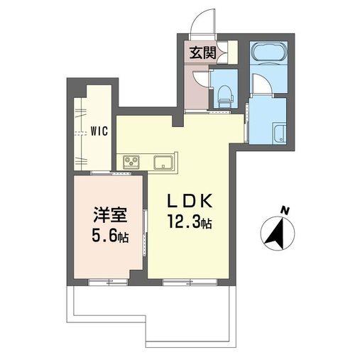 リラフォート(1LDK/1階)の間取り写真