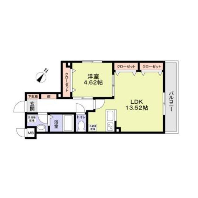 ミリアビタ大森台(1LDK/1階)の間取り写真