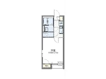 レオネクストONE 戸田公園(1K/1階)の間取り写真