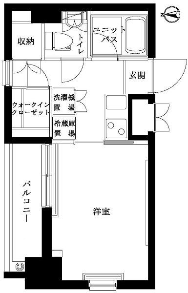 ルーブル蒲田弐番館(1K/12階)の間取り写真