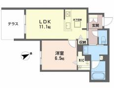 CASA PINOV(1LDK/1階)の間取り写真