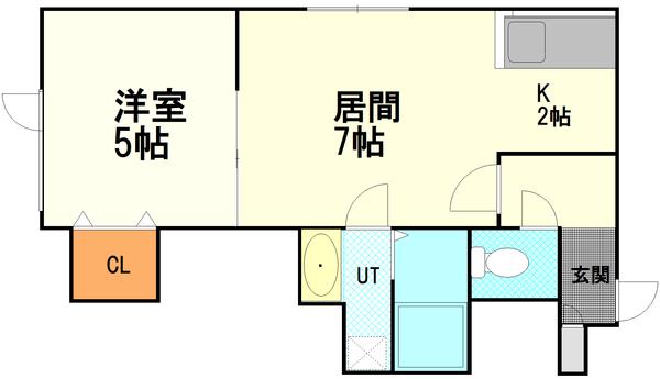 ドリームセイヤ(1LDK/2階)の間取り写真