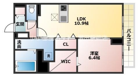 MAISON DE MARINE(1LDK/1階)の間取り写真